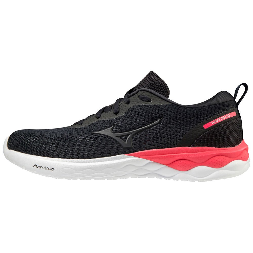 Women's Mizuno Running Shoes Black/Pink Wave Revolt Shoes - J1GD208109